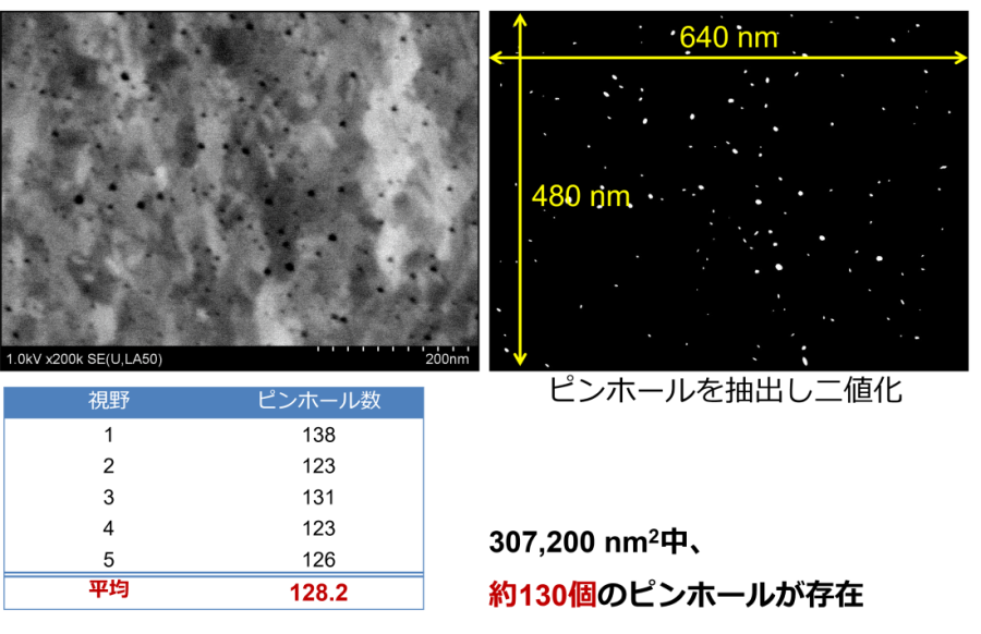 Auめっき層内ピンホールの定量評価