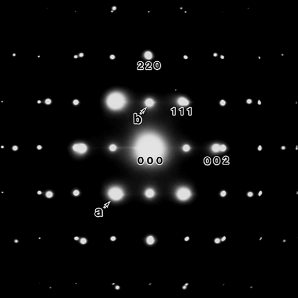 図4　電子線回折像[110]入射　